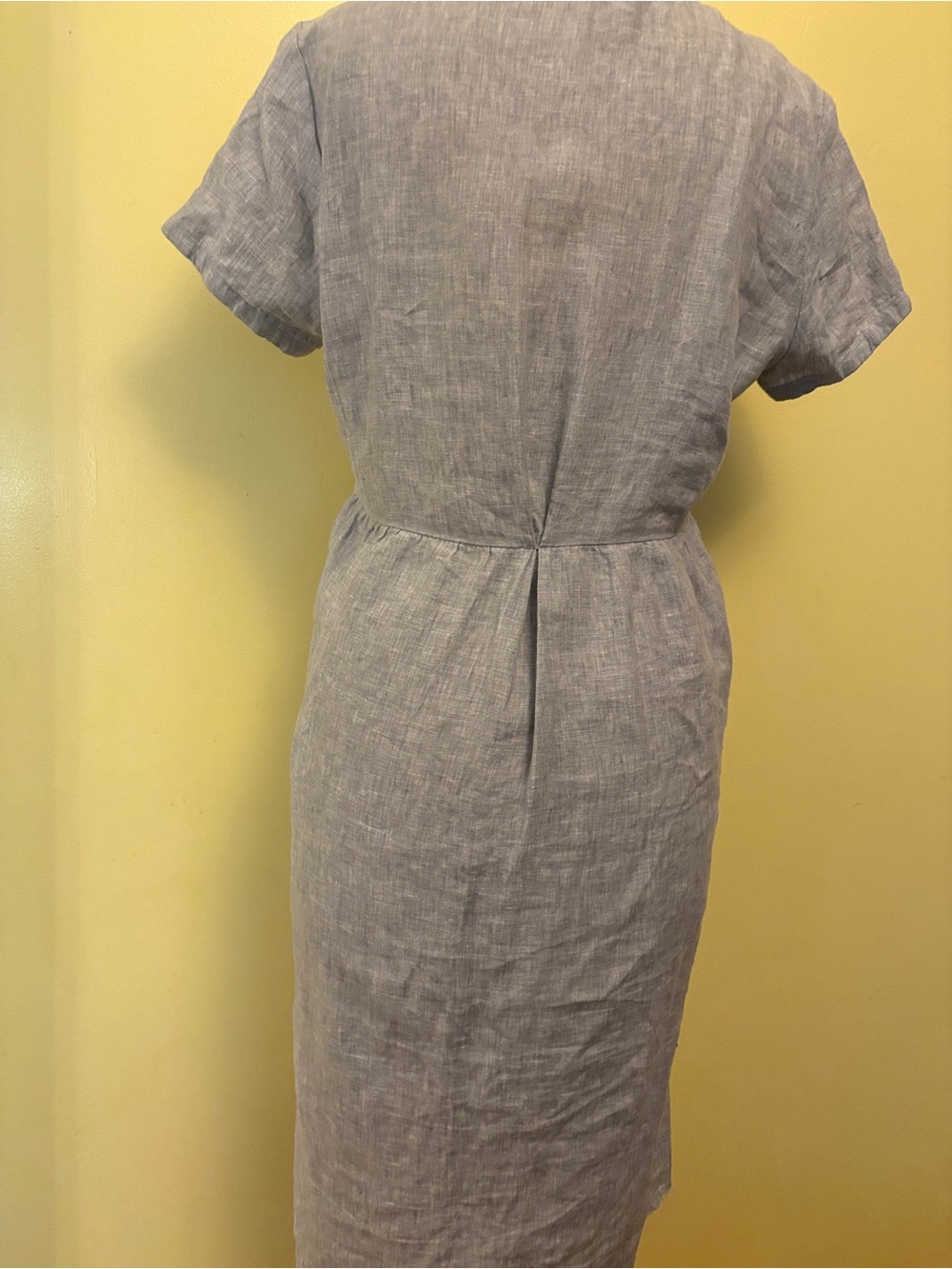 Jump Oatmeal Button-Front Midi Dress. Pockets! MSRP 229 - Picture 6 of 12
